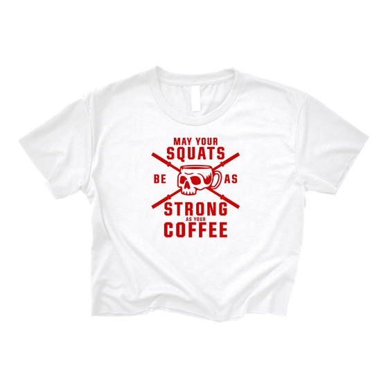 Squats & Coffee Cropped T-Shirt