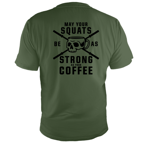 Squats & Coffee Green T-Shirt