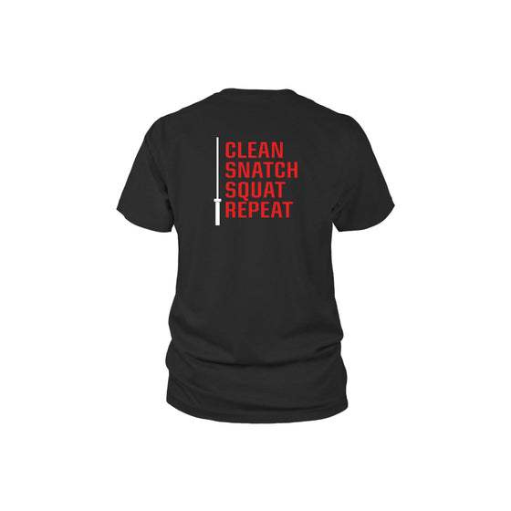 T-Shirt Clean Snatch Squat Repeat